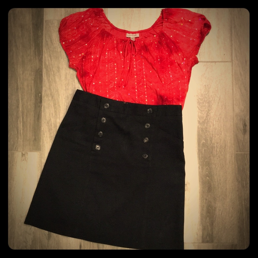 GAP Black A-line Skirt